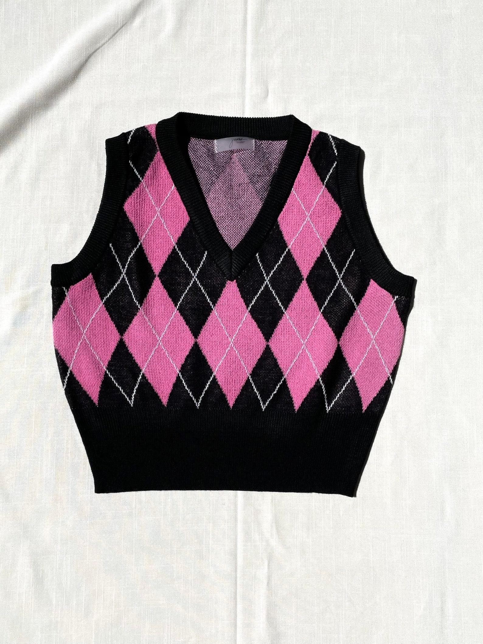 y2k cropped sweater vest