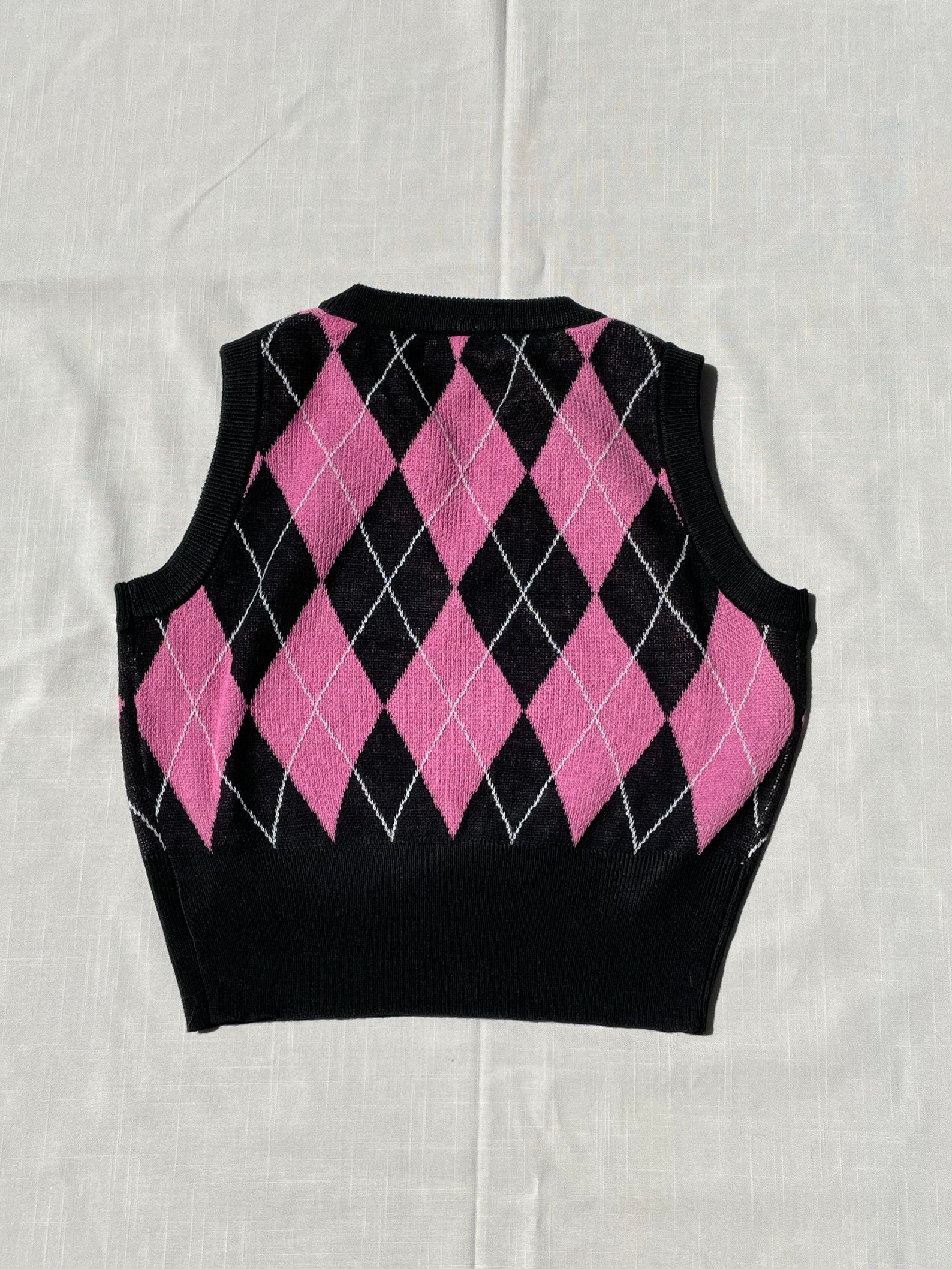 y2k cropped sweater vest