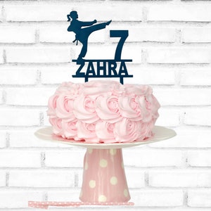 Karate Cake Topper, Martial Arts Taekwondo Birthday Topper for Boys & Girls