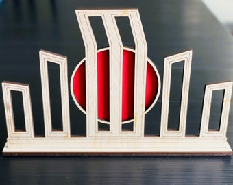 Laser-Cut Maple Wood Shaheed Minar Replica: Bangladesh National Monument Art