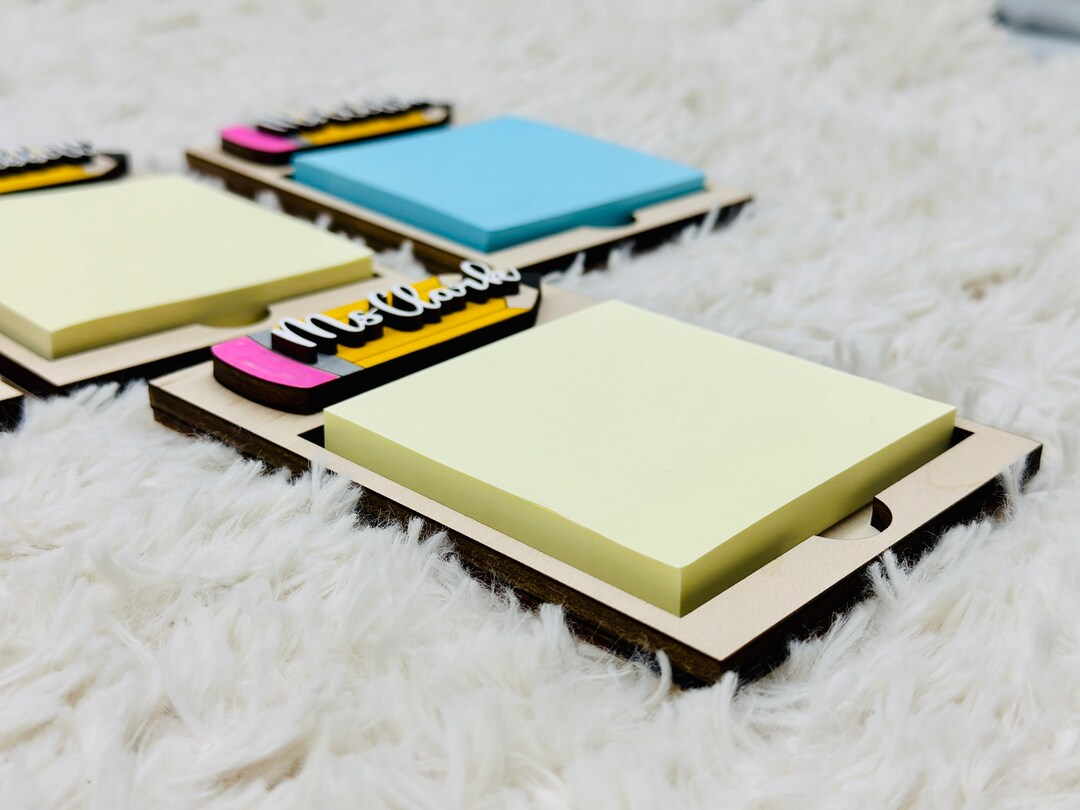 Personalized Sticky Note Holder, Teacher Appreciation Gift, Teacher