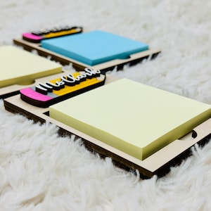 Personalized Sticky Note Holder - Custom Teacher Desk Organizer, Unique Teacher Gift, Teacher Appreciation, School Office Supplies