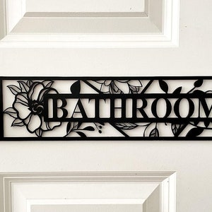 White Metal Washroom Door Sign Farmhouse Bathroom Wall Plaque Rustic Home Decor White Metal Washroom Door Sign Farmhouse Bathroom Wall Plaque Rustic Home Decor