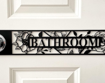 Personalized Wooden Door Sign: Rustic Farmhouse Decor (18.5" x 3.5")