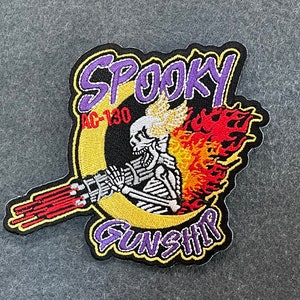 AC-130 Gunship Spooky Patch, Spooky AC 130 Plane, Fighter Plane Jacket Patch, US Airforce Airmen, Patches for Hats, Airforce Collectibles