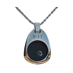 B 17 Flying Fortress Locket, Gold Nickel and Gunmetal Options, Military Memorabilia Pendant, Aircraft Keepsakes, Military Necklace Gift