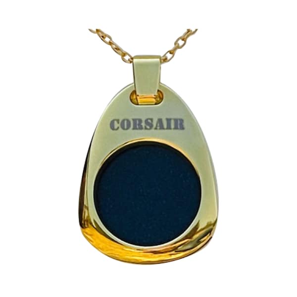 CORSAIR F4U Locket, Military Aircraft Keepsakes, Aviation Pendant Necklace, Men's Pilot Necklace Gift, Gold Nickel and Gunmetal Options