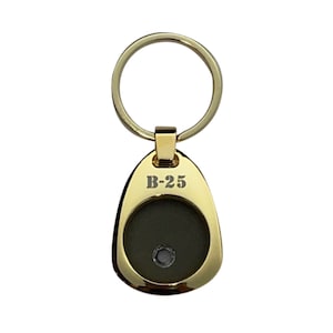 B 25 Mitchell Keychain, Military Aircraft Keyring, Aviation Bezel Keychain, Unique Pilot Gift, Gold Nickel & Gunmetal Options, Key Accessory