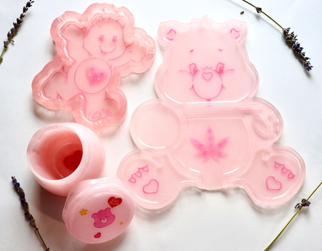 Pink Care Bear Rolling Tray Ash Tray & Stash Jar Set Stoney Etsy