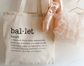 Dance Tote | Ballerina Tote | Dance Bag | Ballet Bag | Girls Dance Bag | Dancer Gift Tote bag | Dance Student Bag | Girls Dance Bag | Ballet