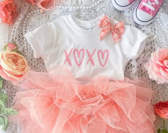 XOXO Tee | Toddler VDay Tee | Toddler Valentines Shirt | Baby Valentines Shirt | Kids Vday Shirt | Girl Valentines Tshirt | Valentine Shirt