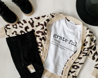 GRATEFUL Tee | Thanksgiving Shirt | Toddler Thanksgiving Shirt | Baby Fall Shirt | Toddler Fall Shirt | Toddler Girl Fall Outfit | Baby Tee
