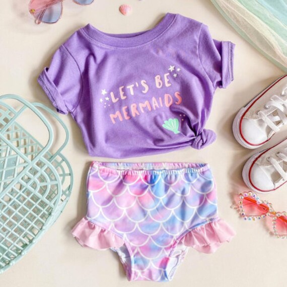 Let's Be Mermaids Onesie Baby Mermaid Onesie Girl Etsy