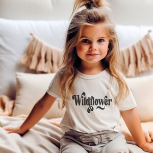 Wildflower Toddler Tee | Toddler Tshirt | Cute Toddler Tee | Girls Top | Birthday Gift | Cute Kids Tshirt | Trendy Girls Tshirt