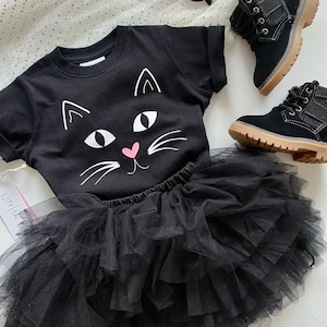 Black Cat Tee | Halloween Tee | Girls Halloween Tee | Toddler Fall Shirt | Toddler Halloween Tee | Toddler Fall Tee | Baby Cat Tee | Cat Tee