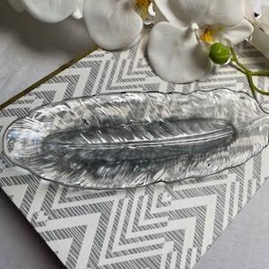 Tray leaf handmade gold silver decor