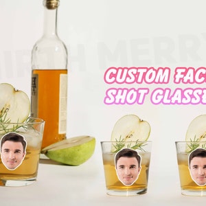 Groom Face Shot Glasses, Hens Party Party Favor, Bachelorette Party Photobooth, Custom Groom Face, Personalised Photo, Custom Birthday Party