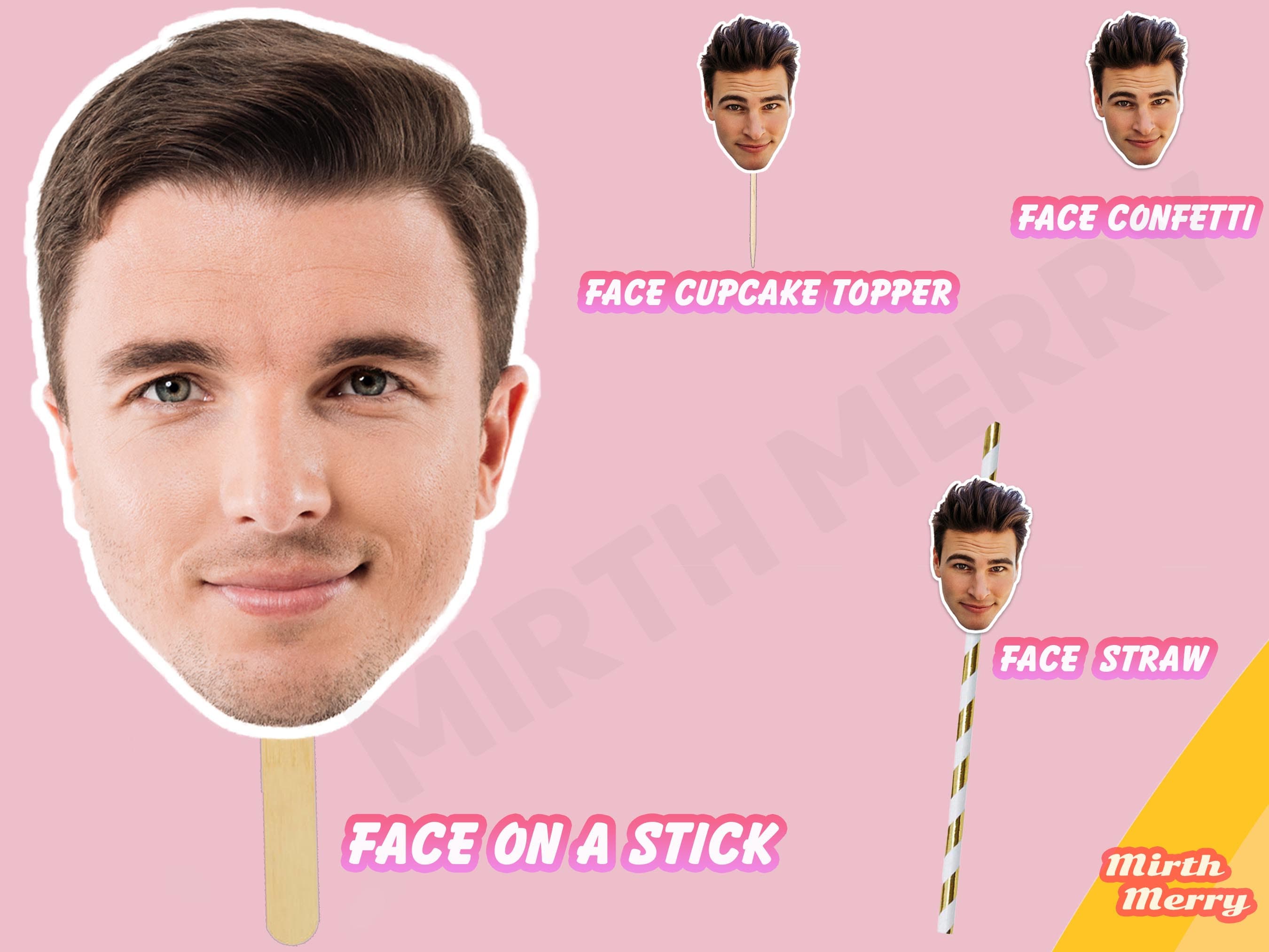 Face on a Stick Big Head Cutouts Bachelorette Party Groom Etsy Australia