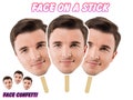 Face on a Stick Big Head Cutouts, Bachelorette Party, Groom Face, Bride to Be, Birthday Photobooth, Graduation, Hens Party, Face Confetti product logo