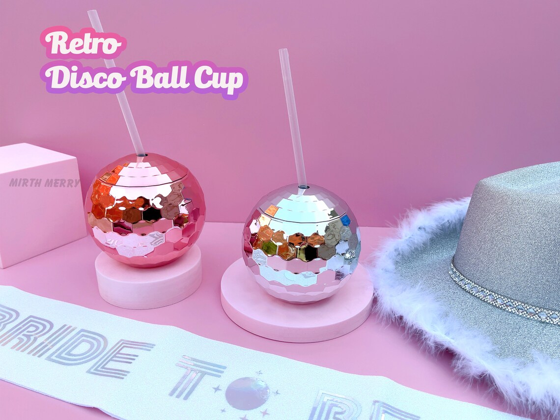 Disco Ball Cups Last Disco Hen Party Favors Disco Cowgirl Etsy Australia