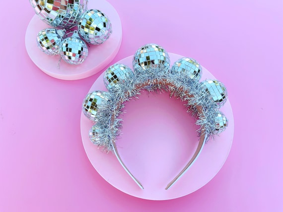 ‘Last Disco\' Headband & disco ball earrings Amazon.com: Ferreve 3 Pcs Disco Accessories Set Disco Ball  main image 2