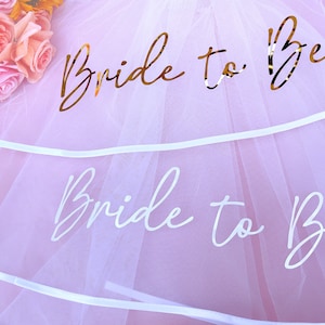 Hen Party Veil, Bride To Be Veil with Lettering- Bachelorette Party Decorations, Bride To Be Gift, Bridal Shower, Bridal Shower Party Favor