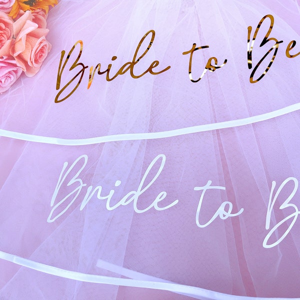 Hen Party Veil, Bride To Be Veil with Lettering- Bachelorette Party Decorations, Bride To Be Gift, Bridal Shower, Bridal Shower Party Favor