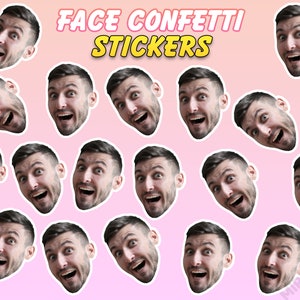 Hens Party Head Confetti, Groom Stickers, Groom Face, Bachelorette Favors, Bachelorette Confetti, Table Decor Confetti, Bachelorette Party