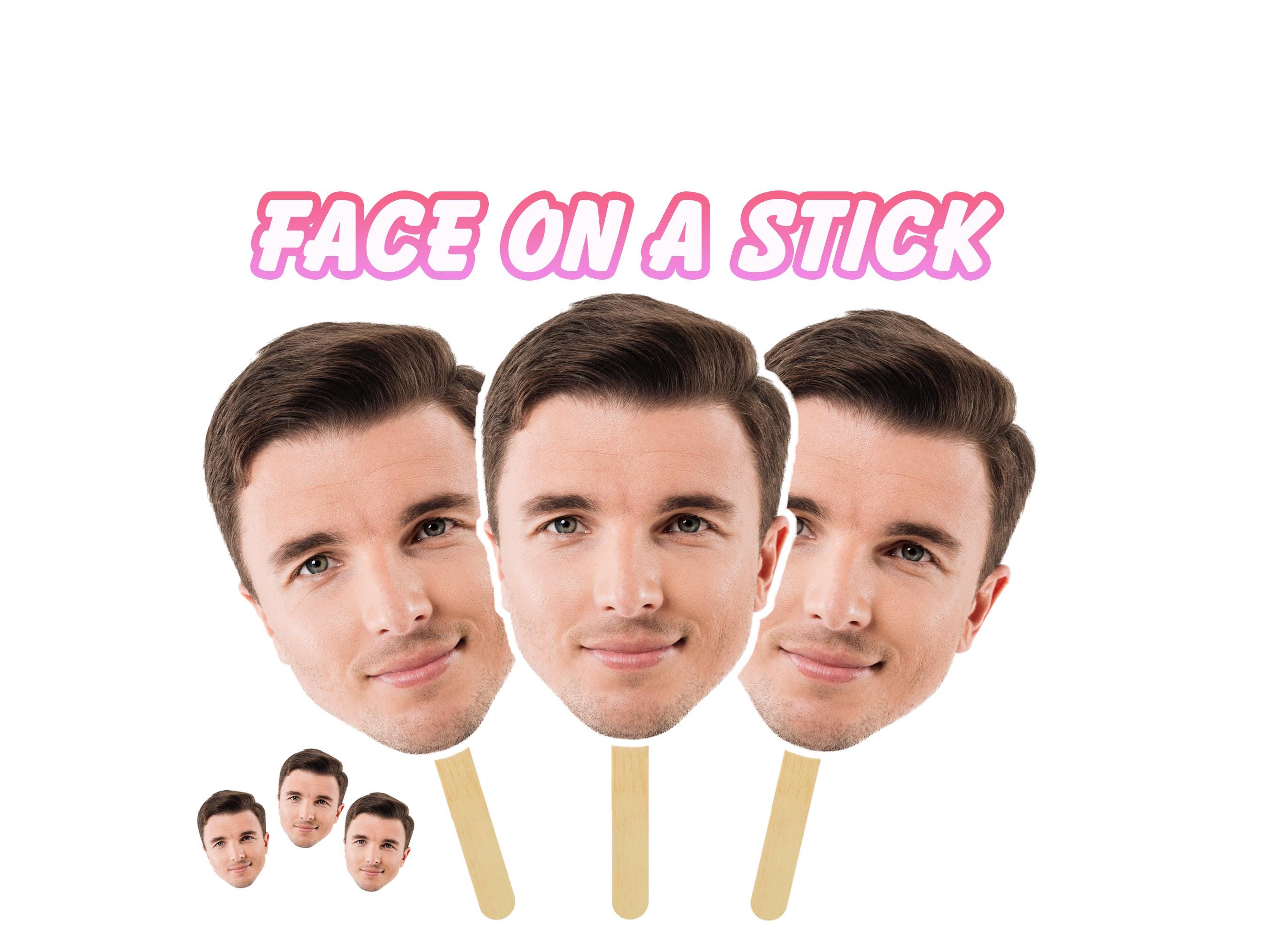 Face on a Stick Big Head Cutouts, Bachelorette Party, Groom Face, Bride to Be, Birthday Photobooth, Graduation, Hens Party, Face Confetti