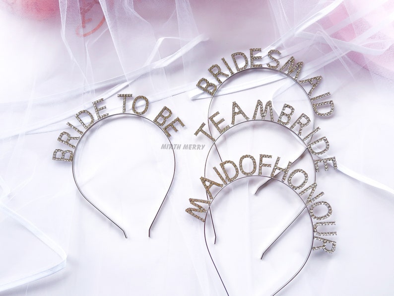 Bride Headband, Bridal Tiara, Silver Bride to Be Head Band, Hen Party, Bride to Be Headband , Bride to Be, Bride Tribe, Team Bride image 1