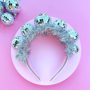 Disco Ball Headband, Disco Bride + Disco Cowgirl, Last Disco, Disco Bday Decor, Birthday Party, Let&#39;s Go Girls, Disco Party,