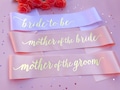 Bride to Be Sash| Hen Party Sash | Sash for Bride - Gold Foil | Mother of the Bride sash | Bachelorette Favors | Team Bride, Bridesmaid sash