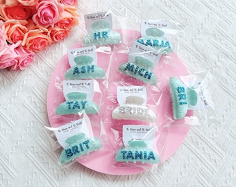 Personalized Hair Clip for Bride and Bridesmaid, Bride to Be Gift, Custom Hair Claw, Wedding Gift, Hen Party Accessory, Girls Birthday Gift