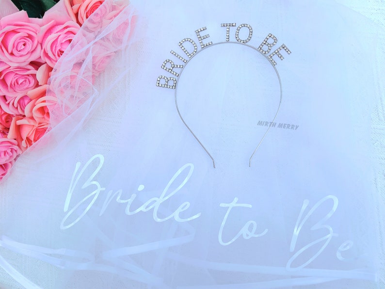 Bride Headband, Bridal Tiara, Silver Bride to Be Head Band, Hen Party, Bride to Be Headband , Bride to Be, Bride Tribe, Team Bride image 2