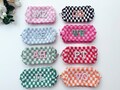 Personalized Checkered Makeup Bag, Checkered Pouch, Bridesmaid Gifts, Vacation Gift, Bach Party Favors, Bachelorette Favors, Retro Bag product logo
