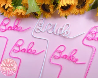Bride Straw+Babe Straw | Bachelorette Party Favors | Bride To Be Gift | Hen Party Supplies, Bridal Shower Decorations, Bridesmaid Favor