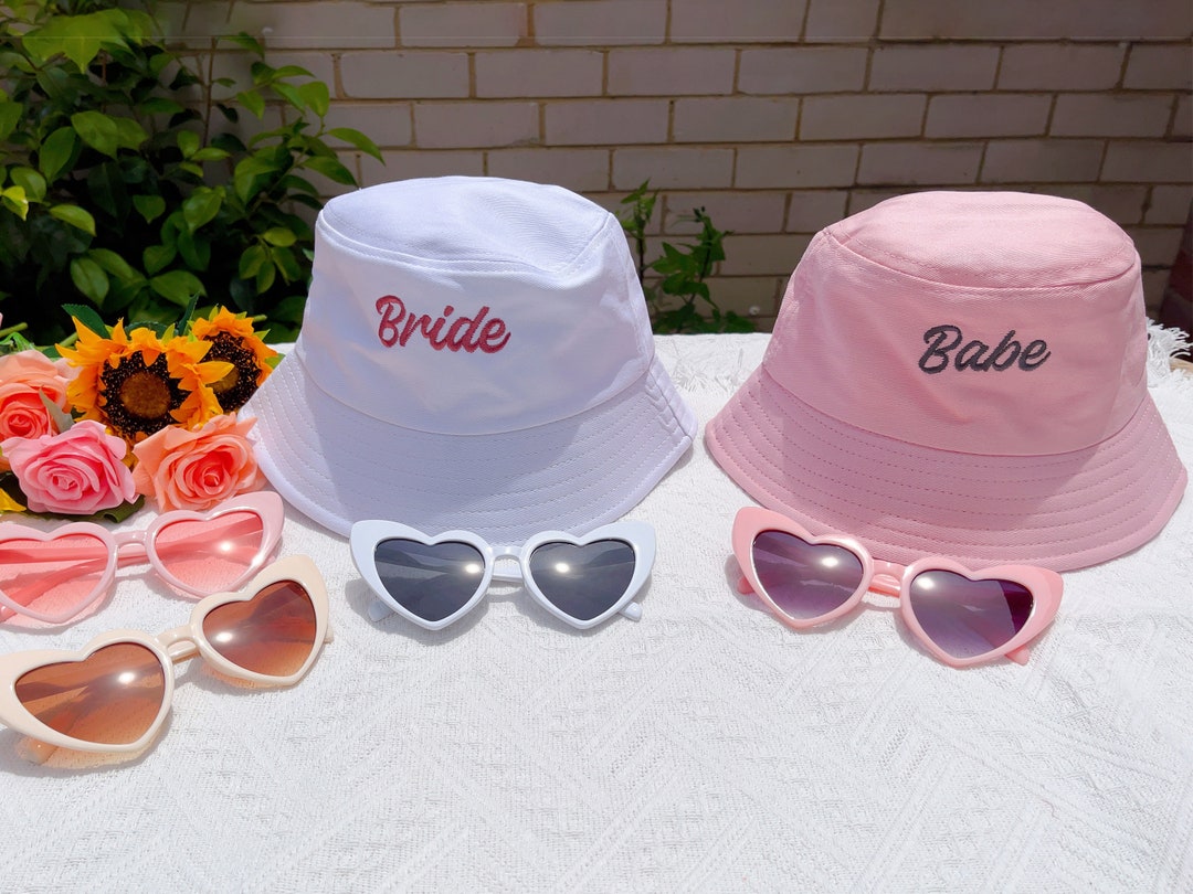 Bridal Bachelorette Bucket Hat Embroidered Bride Babe Cotton Packable Sun Hat Amazon.com: Groom Bucket Hat for Bachelor Party Embroidered  main image 2