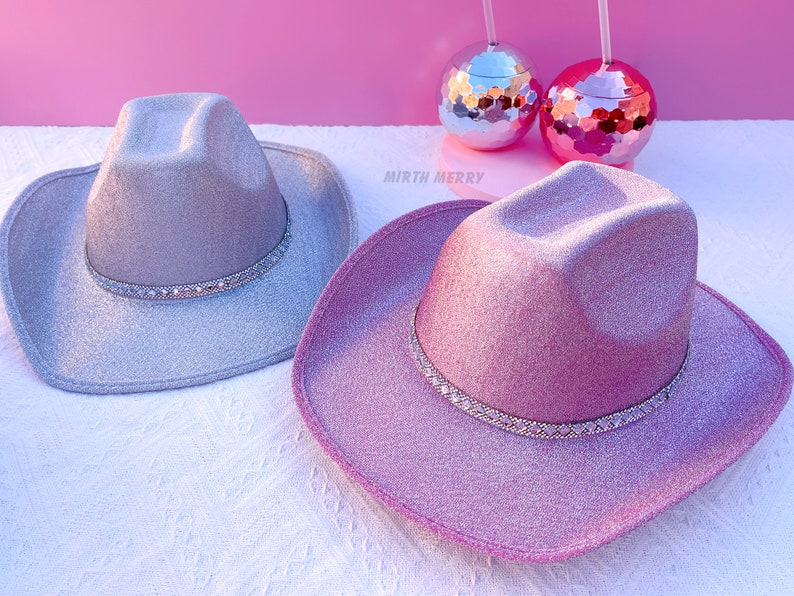 Bride Cowgirl Hat with Veil, Hen Party Bride Gift, Bride Cow Girl Hat Bridal Shower, Bride To Be, Bachelorette Party, Last Disco image 10