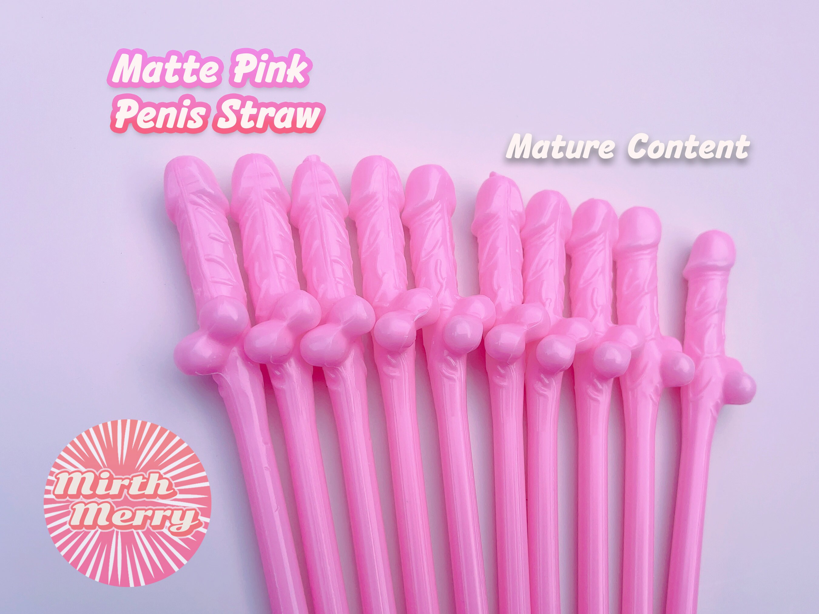 Dicky Sipping Straws Adult Pink Dicky Sipping Straws Adult Pink