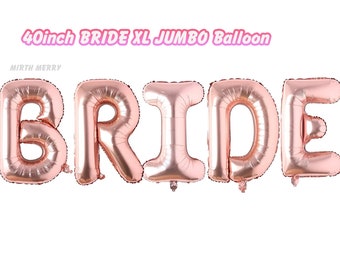 Bride To Be Hens Party Bridal Shower Decorations Engagement Balloons, Bridal Shower Supplies, 16"/40" Bride to Be Rose Gold Foil Balloons