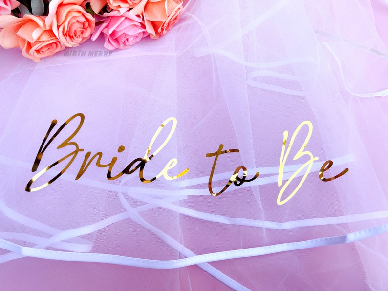 Bride Headband, Bridal Tiara, Silver Bride to Be Head Band, Hen Party, Bride to Be Headband , Bride to Be, Bride Tribe, Team Bride Veil Only - Gold