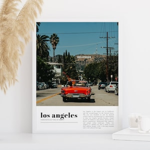 Los Angeles Travel Print, Los Angeles Art, Los Angeles Wall Art, Los Angeles Poster, Los Angeles Gift, Los Angeles Decor, California, Travel