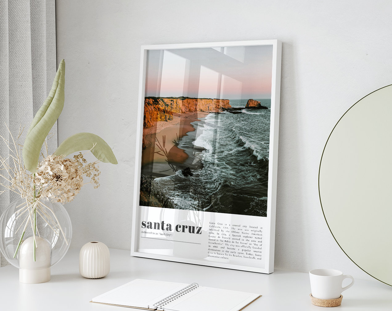 Santa Cruz Print Santa Cruz Wall Art Santa Cruz Art Santa Etsy