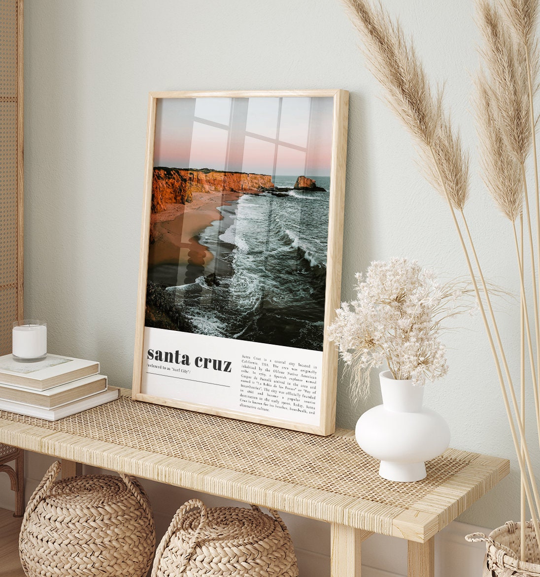 Santa Cruz Print Santa Cruz Wall Art Santa Cruz Art Santa Etsy