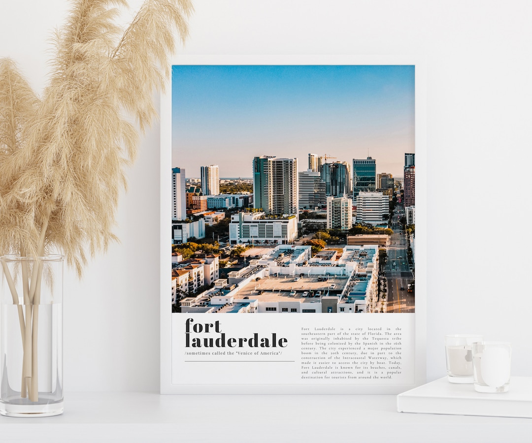 Fort Lauderdale Travel Print Wall Art Fort Lauderdale Photo Fort