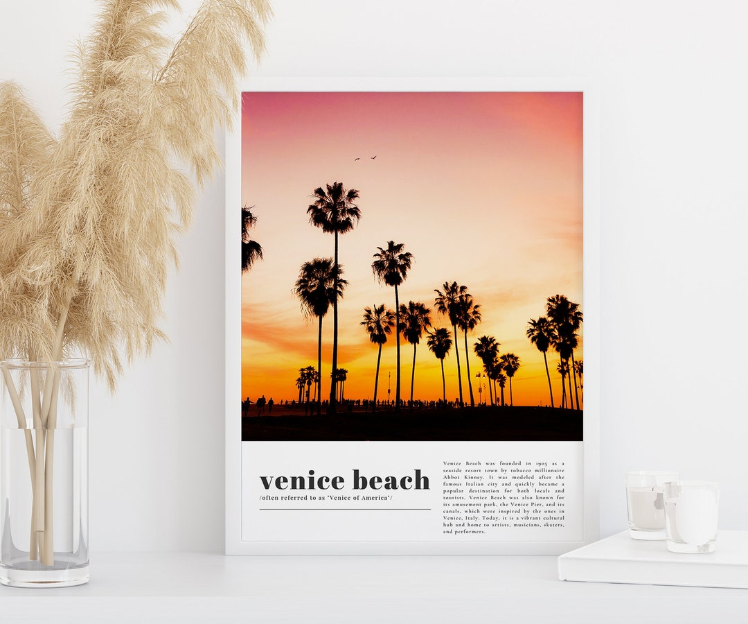 Venice Beach Travel Print, Venice Beach Wall Art, Venice Beach Art