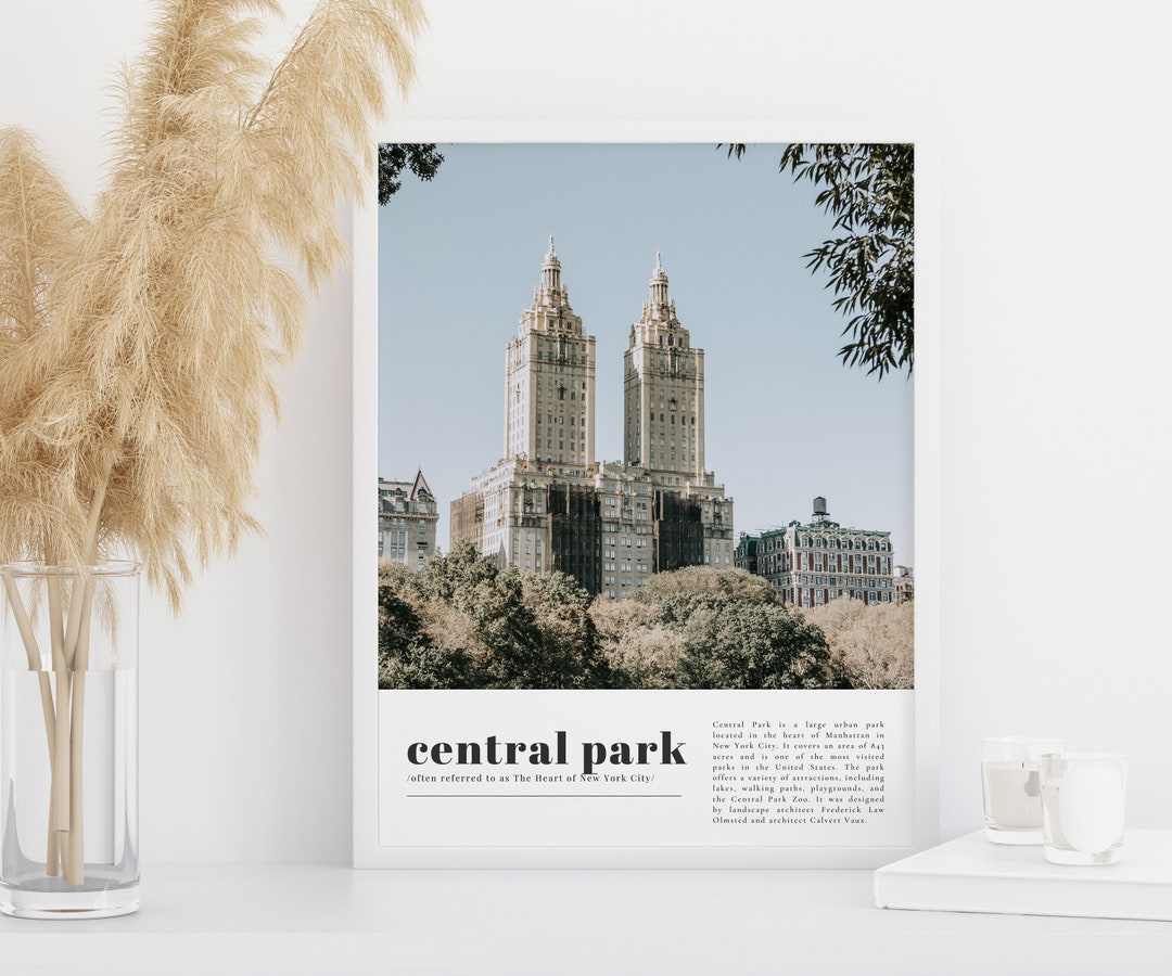 Central Park Travel Print Wall Art Central Park Photo Central Park Wall Hanging Home Décor