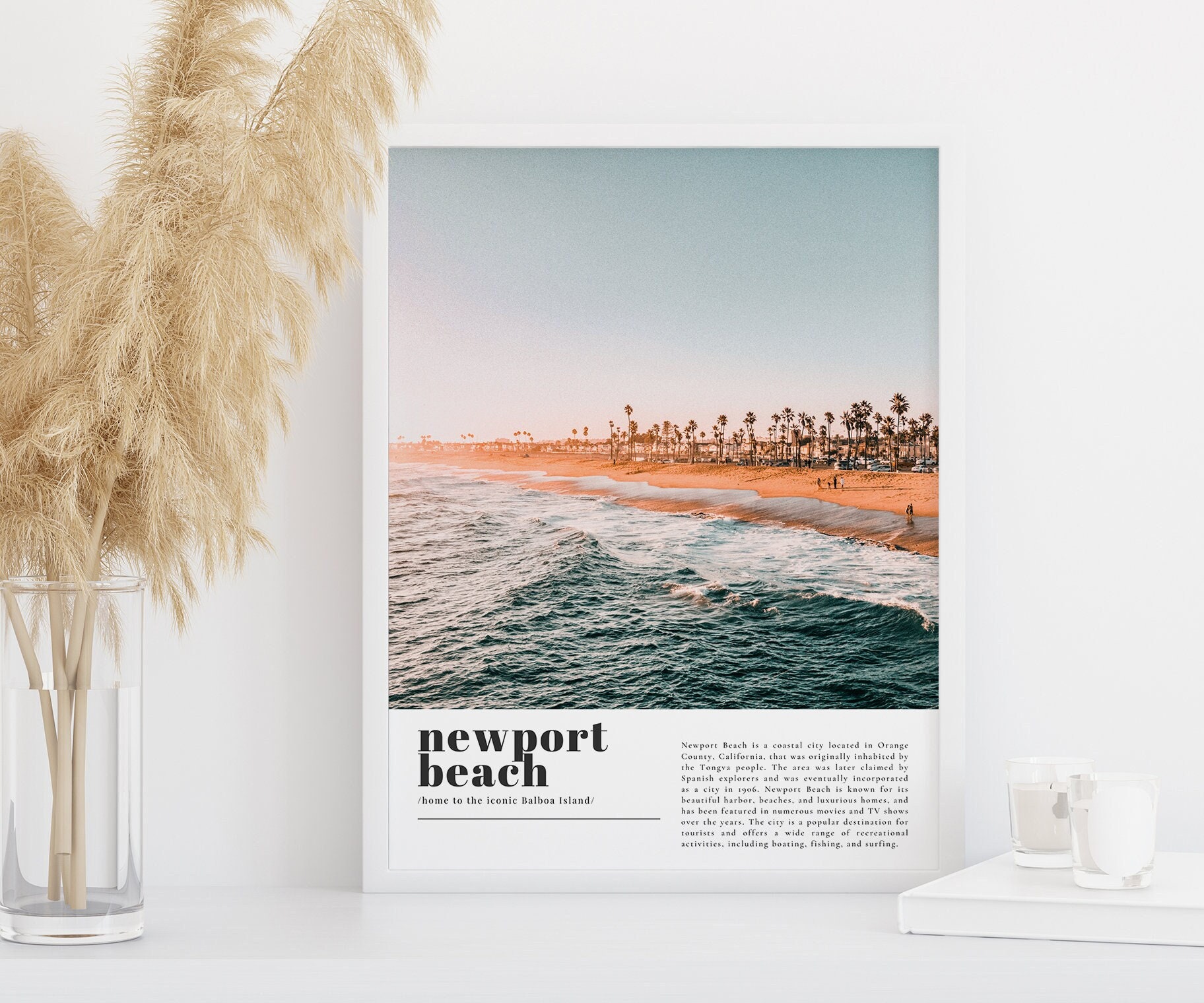 Newport Beach Travel Print, Newport Beach Art, Newport Beach Wall Art