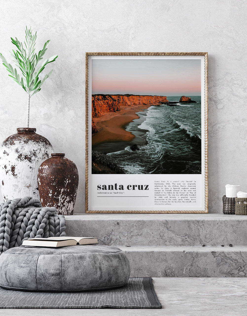 Santa Cruz Print Santa Cruz Wall Art Santa Cruz Art Santa Etsy