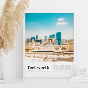 Fort Worth Travel Print, Fort Worth Travel Poster, Fort Worth Photo, Travel Wall Art, Fort Worth Artwork, Fort Worth Travel Gift Wall Decor